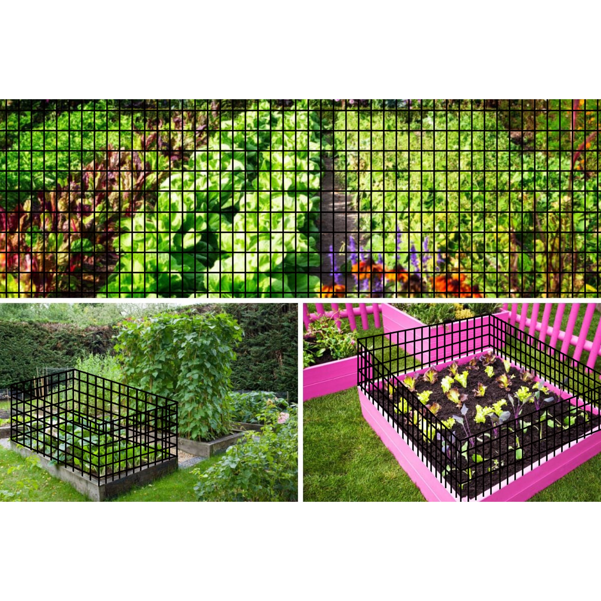 36in x 50ft Black Vinyl Coated Hardware Cloth Welded Wire Mesh fence, PVC Coated Welded Chicken Wire Fencing, Metal Garden Plant Fencing for Chicken Coop and Home Improvement