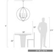thumbnail image 4 of Golden Lighting 3167-9 EB Colson EB 31 in. 9 Light Chandelier, Bronze, 4 of 4