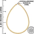 thumbnail image 4 of Humble Chic Rhinestone Hoop Earrings For Women - Gold CZ Teardrop Hoops - 2.6 inch, 4 of 9