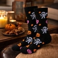 thumbnail image 4 of WJOSBXT Halloween Socks Men Women 2026 Bat Witch Hat Halloween Graphic Socks Funny Plus Size Moisture Wicking Sock Unisex, 4 of 7