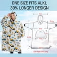thumbnail image 4 of Oversized Wearable Blanket Hoodie,Cartoon Construction Vehicles Workers White Pattern Sherpa Blanket Hoodie with Super Pockets,Super Warm Fuzzy Pullover for Women & Men, 4 of 6