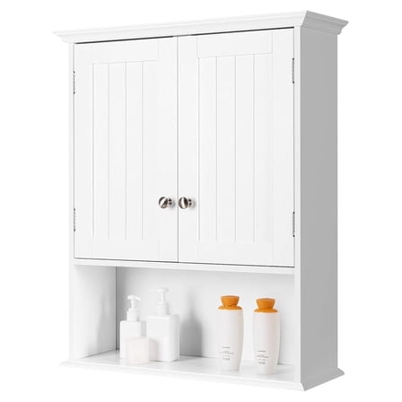 Wall-Mounted Bathroom Storage Cabinet Bathroom Organizer Shelf Over The Toilet Storage Medicine Cabinet