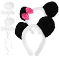 thumbnail image 4 of 2 juegos de accesorios de cosplay de panda, diademas con orejas de panda, colas y pajaritas para cosplay de panda, 4 of 6