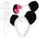 thumbnail image 4 of 2 juegos de accesorios de cosplay de panda, diademas con orejas de panda, colas y pajaritas para cosplay de panda, 4 of 6