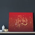thumbnail image 3 of Susaid Happy New Year Pattern Canvas Wall Decor Poster Framed Artwork Decoration for Bedroom Home Office Ready to Hang,Horizontal, 3 of 6