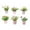 Style B, variant on 6 Pcs Artificial Flowers Potted Plants Fake Greenery with Lifelike Appearance for Desk Office Home Tabletop Decoration