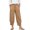 Khaki, variant on Women Winter Thickened Drawstring Elastic Waist Jogger Pants, Button Cuff Ankle Side Pockets Warm Casual Sports Loungewear Trousers White XL(XL)
