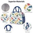 thumbnail image 4 of Womens Colorful Dinosaur and Leaf Pattern Lunch Box for Work,Insulated Lunch Bag for Women,Loncheras Para Mujer,Leakproof Adult Lunch Bag for Work,Beach,Travel,Picnic,Camping, 4 of 7