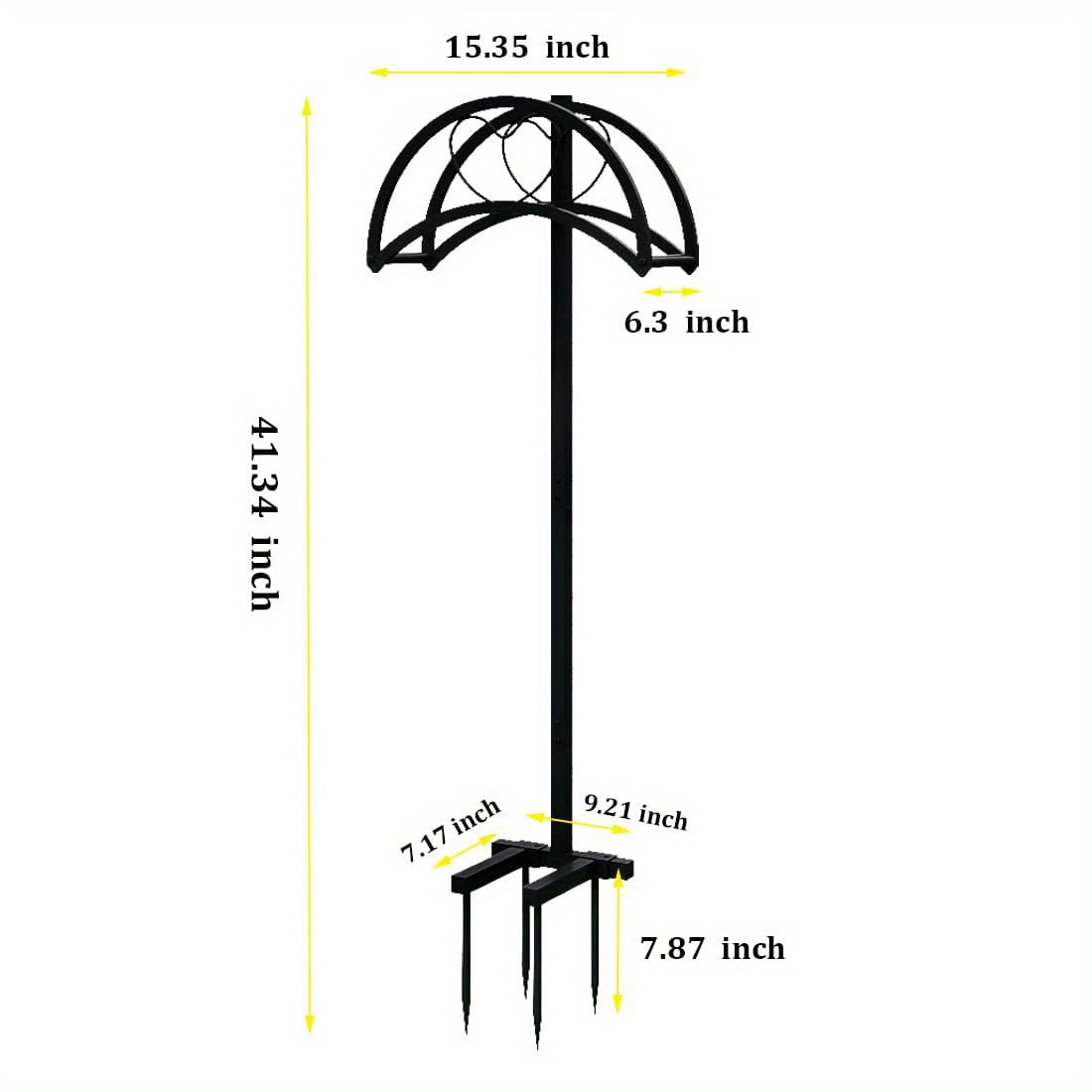 Seamika Garden Hose Holder Freestanding Hose Holder Heavy Duty Metal Hose Reel Stand Water Hose rack For Outside,Black