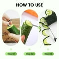 thumbnail image 6 of Stainless Steel Spiral Cutter, Vegetable Spiralizer For Potato Cucumber Carrot Zucchini Radish, Easy To Use Manual Spiral Slicer With Comfort Grip Handle, Multifunctional Kitchen, 6 of 8