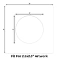 thumbnail image 2 of White Picture Frame Mat for 5x5 Inch Frames - Circle Opening for 3x3 Photos - 10 Mats, 2 of 7