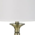 thumbnail image 4 of Benzara Turned Pedestal Style Stand Metal Table Lamp, Set of 2, Brass, 4 of 5