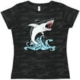 thumbnail image 3 of Inktastic Great White Shark Jumping Women's T-Shirt, 3 of 5
