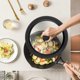 thumbnail image 4 of Universal lid for pots, pans and frying pans - Tempered glass lid with heat-resistant silicone edge fits 26 cm, 28 cm and 30 cm diameter cookware, 4 of 5