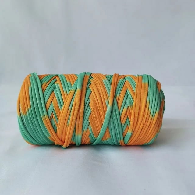 300g Cotton Rainbow Yarn for Knitting DIY Soft Wool Crochet Bag String Section Dyed Colored Weaving Thread Puffy Chunky