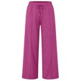 thumbnail image 6 of Kids Sweatpants Girls 4-18 Baggy Elastic Waist Wide Leg Girls Pants Open Bottom Lightweight Casual Sweat Trousers for Girls with Pockets, 6 of 6
