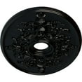 thumbnail image 3 of Ekena Millwork 30 3/4"W x 21 1/4"H x 3 7/8"ID x 1 5/8"P Alexa Ceiling Medallion (Fits Canopies up to 5 5/8"), Hand-Painted Jet Black, 3 of 6