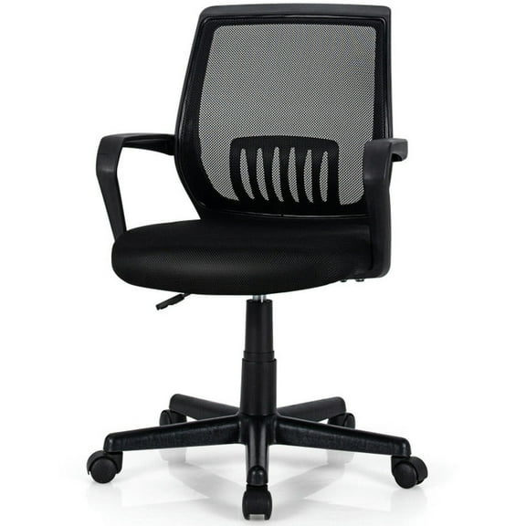 Spaco Mid-Back Mesh Height Adjustable Executive Chair with Lumbar Support, Home Office Computer Desk Chair, Ergonomic Office Chair for Bedroom,Study