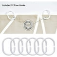 thumbnail image 5 of Khaki White Shower Curtain for Bathroom with Hooks, Shower Curtain Set, White Stripe Bath Curtains Decor Shower Curtains Water Repellent Washable, 72x72, 5 of 6