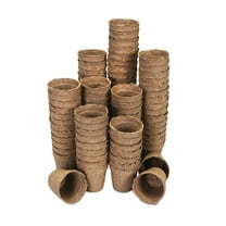 Peat Pots, 2 1/4", Pack Of 100, Great For Annuals And Bedding Plants