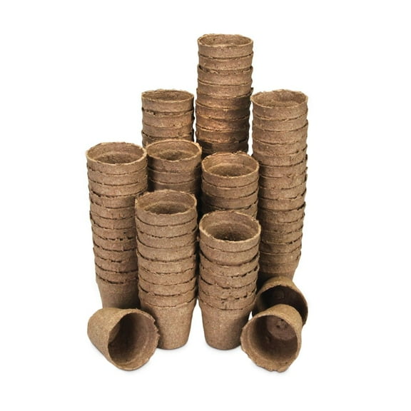 Peat Pots, 2 1/4", Pack Of 100, Great For Annuals And Bedding Plants