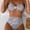 White, variant on Top-kevin Women's 2 Piece Bikini Set Seashell Cutout Swimsuit High Waist Tummy Control Summer Beach Swim Bathing Suits