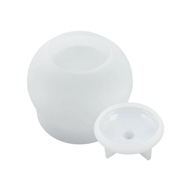 HLONK Moules en Résine pour Pots en Silicone avec Couvercle Moules en Silicone Moules en Époxy avec Couvercle pour Récipient de Stockage Pot à Bonbons