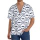 thumbnail image 1 of Balery Hipster Mustache Camisa Casual de Manga Corta con Botones para Hombre, Texturizada, Estilo Cubano, para Playa, Verano-Large, 1 of 5