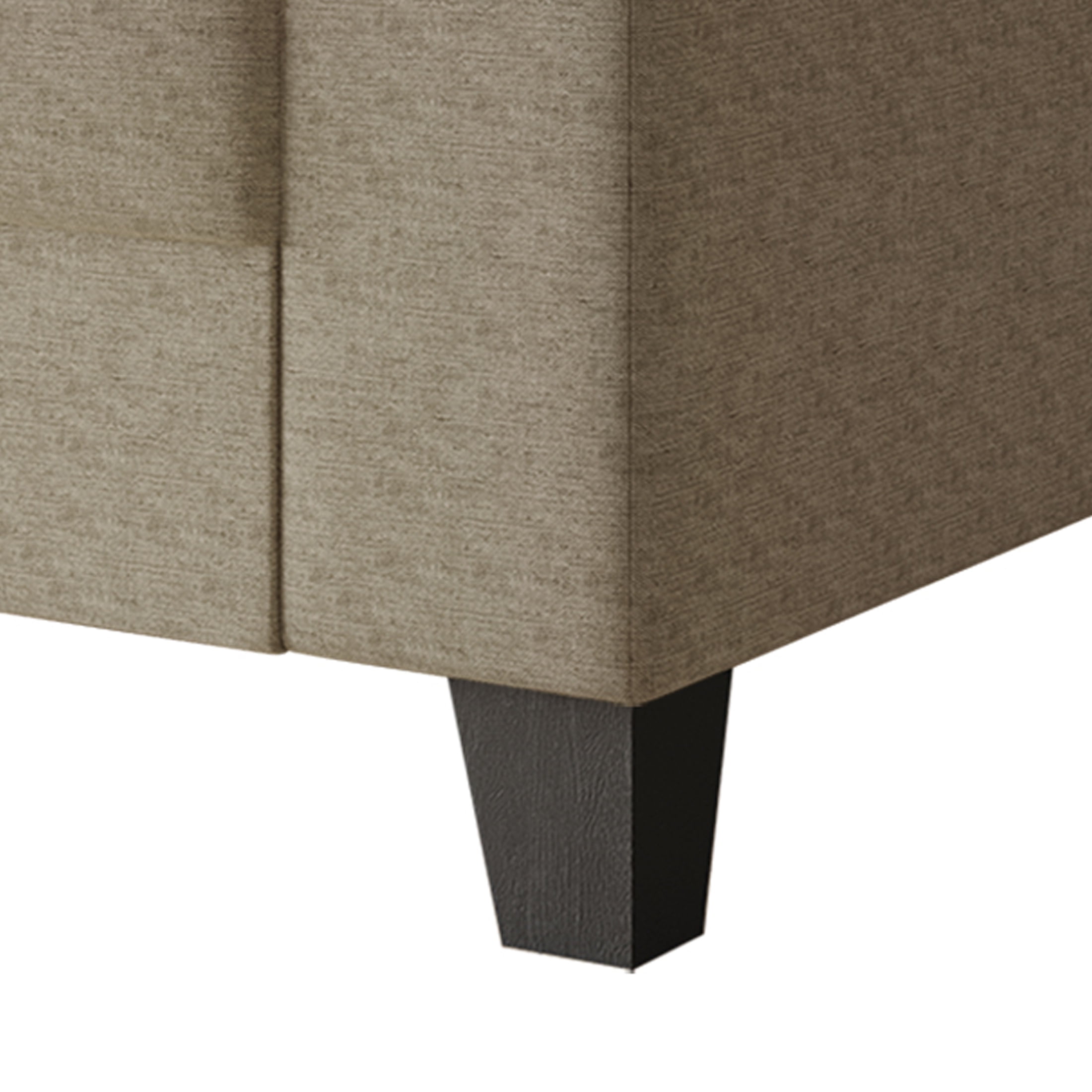 Castle Place Elegance Linen Upholstered Sofa, Dark Beige