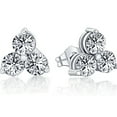thumbnail image 2 of Pompeii 2ct Three Stone Diamond Studs 14K White Gold (I/J,I1-I2), 2 of 3