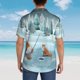 thumbnail image 4 of Fotbe Gnome And Red Fox Fishing Camisa Hawaiana para Hombre Unisex – Camisa Casual de Verano con Botones de Manga Corta de Algodón y Lino,Medium, 4 of 7