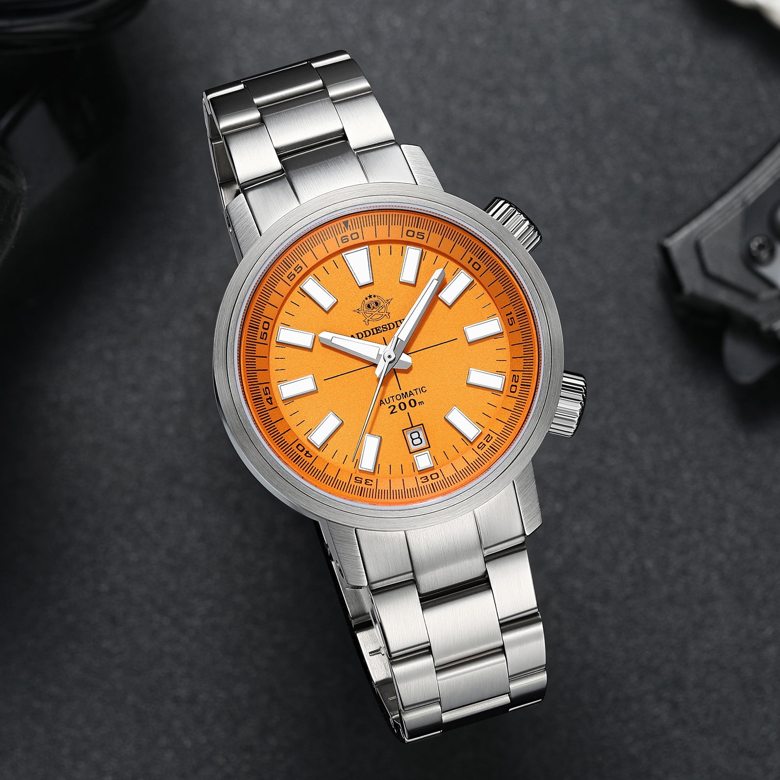 ADDIESDIVE Men's Automatic Watch Dive 200M Waterproof, Japanese Movement, Sapphire Crystal Stainless Steel Blue Luminous Mechanical Watches for Men