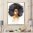 thumbnail image 2 of Designart 'Portrait of Afro American Woman X' Modern Framed Canvas Wall Art Print, 2 of 5