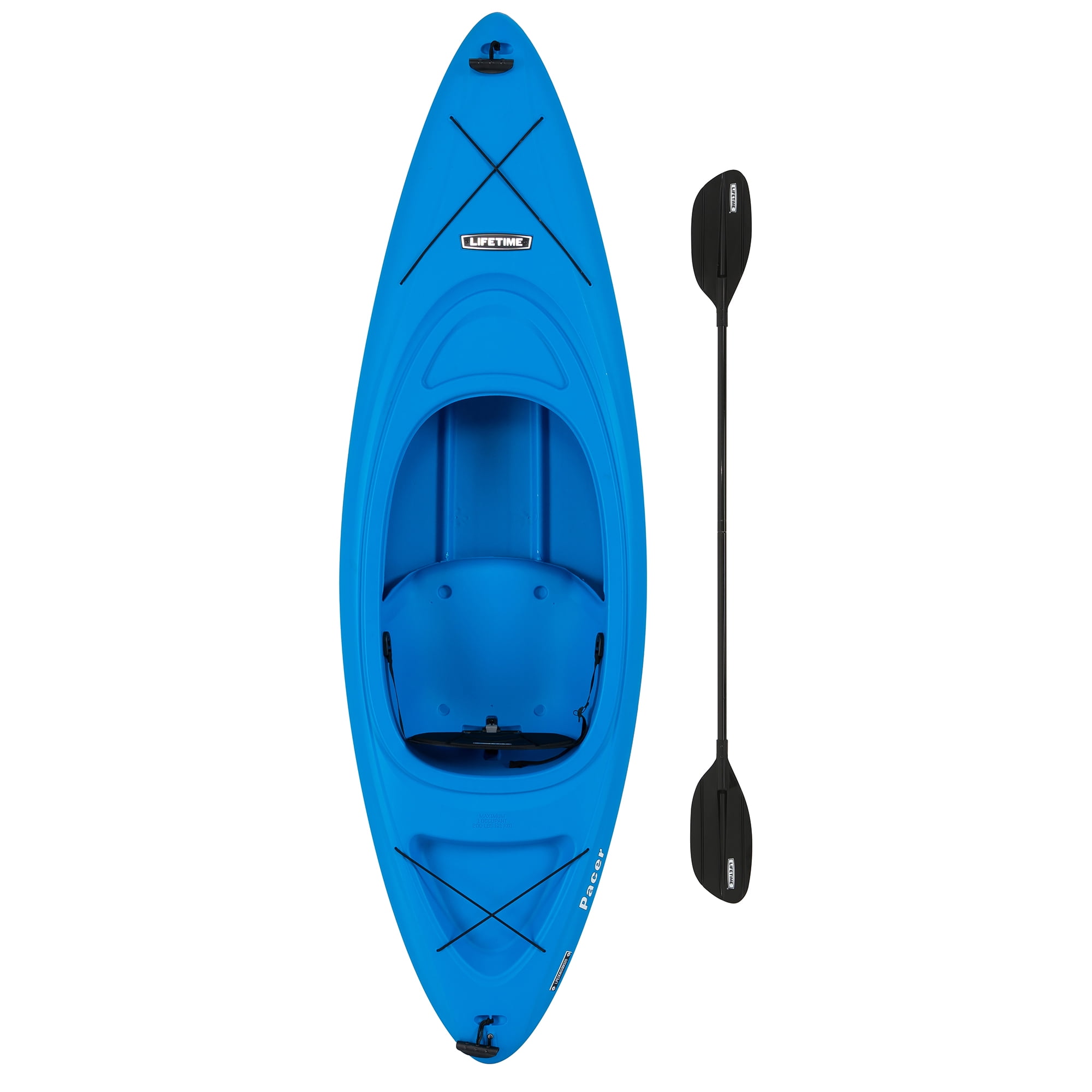 Lifetime Pacer 8 ft SitIn Kayak (Paddle Included), Blue