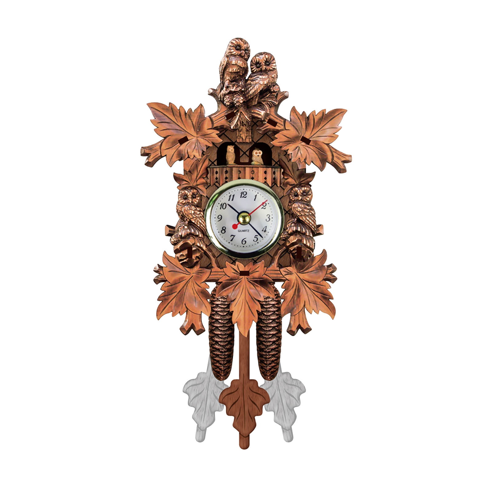 AURIGATE Traditional Black Forest Cuckoo Clock, Newly Wood Coo Coo Clock Decorative Wall Clock