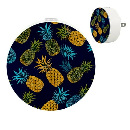 

Night Light Night Lights Plug into Wall 2-Pack Nightlight Plug in Night Light Dusk to Dawn Night Lamp Led Night Light for Adults Kids Room Psyche Pineapple Rainbow Tropical Fruit