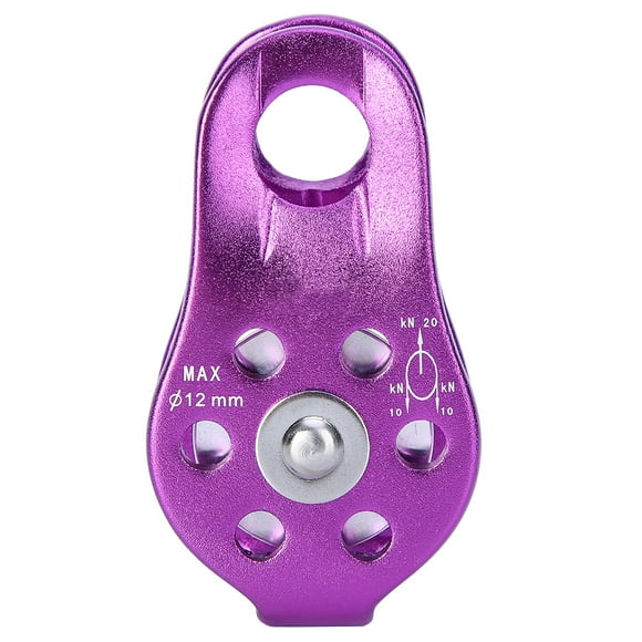 Equipo de seguridad para escalada con bloque de polea de cuerda única resistente de aleación de aluminio (púrpura) YUNYI BRAND Deportes