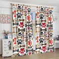 thumbnail image 4 of Dog Bohemia Curtains Boho Cartoon Dog Bone Dog Paw Prints Children''s Room Decor Rod Pocket Blackout Window Treatment for Kids Girls Bedroom Kitchen Decor Art Printed Window Drapes 52x84in, 4 of 6