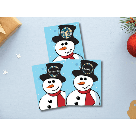 My Scratch Offs Christmas White Snowman Scratch Off Card Game, 26 Pack