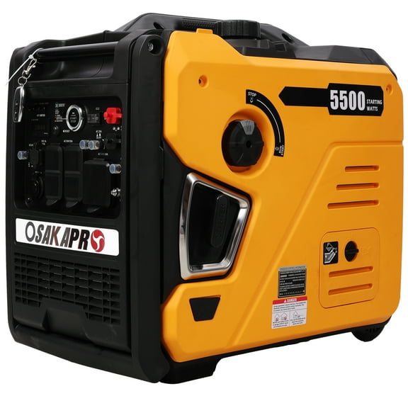 5500W Super Quiet Portable Inverter Generator with Remote Start & Electric Ignition, Foldable Handle & Wheels, 224cc EPA Certified for Home Backup, RV Camping & Power Tools