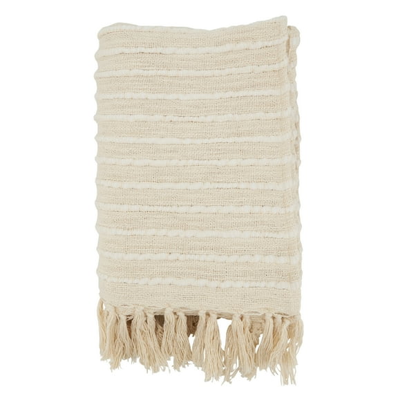 Saro Lifestyle Cuddle Up Chunky Stripe Throw Blanket
