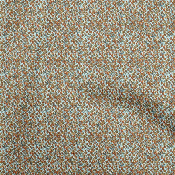 oneOone Viscose Jersey Orange Fabric Floral Sewing Craft Projects Fabric Prints By Yard 60 Inch Wide