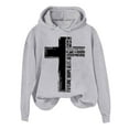 thumbnail image 3 of Hoodies for Women Jesus Loves You Hooded Sweatshirts Letter Print Sweatshirt Oversized Pullover Sweatshirt Fall Clothes for Women 2025 Trending Fashion, 3 of 3