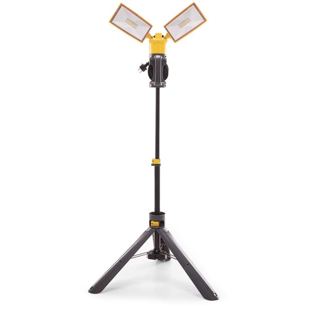 Lutec Peri Lampe de Travail Rotative à Double Tête avec Trépied Télescopique