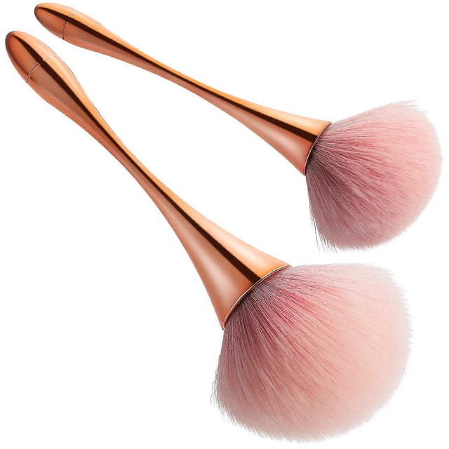 2 Pieces Large Mineral Powder Brushes, Soft Fluffy Makeup Brushes for Foundation, Blush and Highlighter, Professional Makeup Set for Blending, Buffing