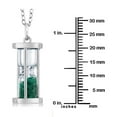 thumbnail image 5 of Gem Stone King 925 Sterling Silver Hourglass Pendant Necklace for Women with 0.75 Ct Emerald Dust and 18 inch Silver Chain, 5 of 6