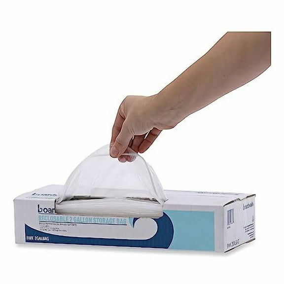 Boardwalk BWK2GALBAG 13 in. x 15 in. 2 gal. 1.75 mil. Reclosable Food Storage Bags - Clear (100/Box)