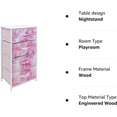 thumbnail image 6 of ZXNYH Fabric Dresser for Kids Bedroom - Chest of 5 Drawers, Tall Storage Tower, Clothing Organizer, for Closet, for Playroom, for Nursery, Steel Frame, Fabric Bins - Wood Handle (Pink), 6 of 6