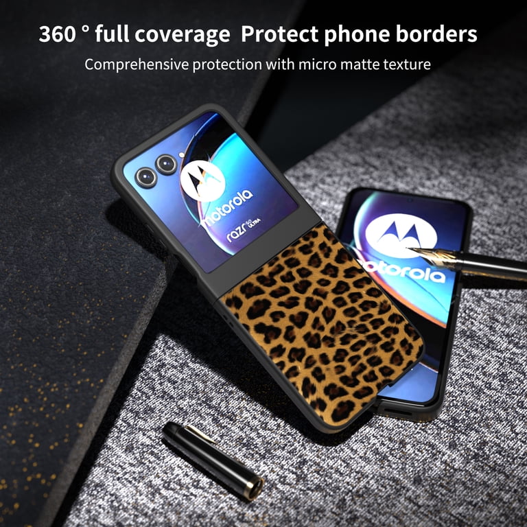 Designed For Motorola Razr 60 / Razr 2025 Phone Case,Leopard Print  Pattern,Anti-Scratch Shockproof Anti-fall Durable Rugged Hard PC Hybrid PU  Leather Ultra Slim Thin Fit Phone Case,Gold - Walmart.com