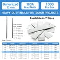 thumbnail image 3 of MEITE F32 18 Gauge 1-1/4 Inch Galvanized Brad Nail,60,000 PCS, 1 Case（12 Boxes）, 3 of 11